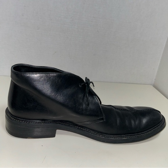 To Boot Adam Derrick Black Leather Lace-Up Chukka Boot - Picture 6 of 11